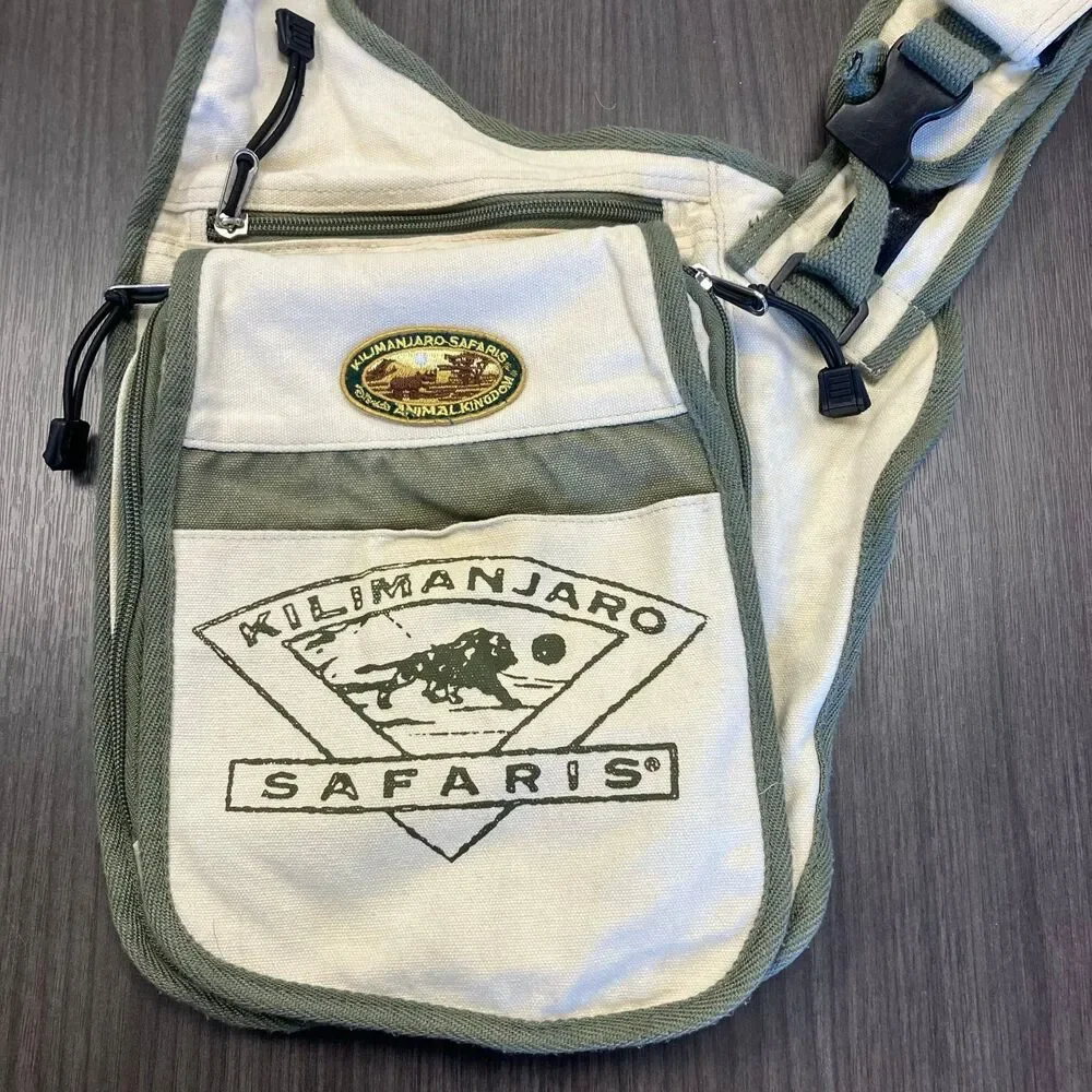 Vintage Disney World Animal Kingdom Kilimanjaro Safaris Messenger Bag Sling Pack